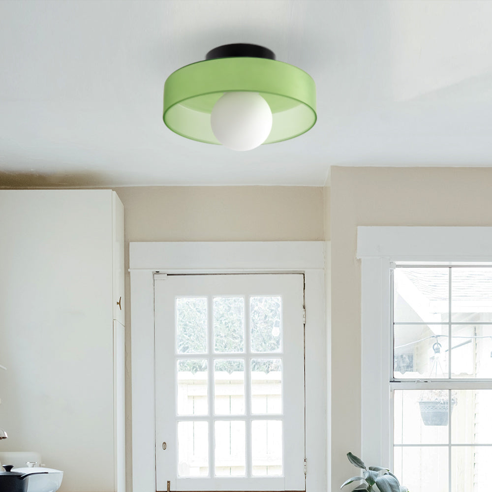 Modern Glass Round Glass Ceiling Light