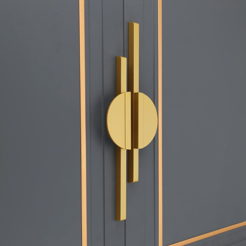 128mm A Pair of Gold Semicircle Half Moon Cabinet Pulls