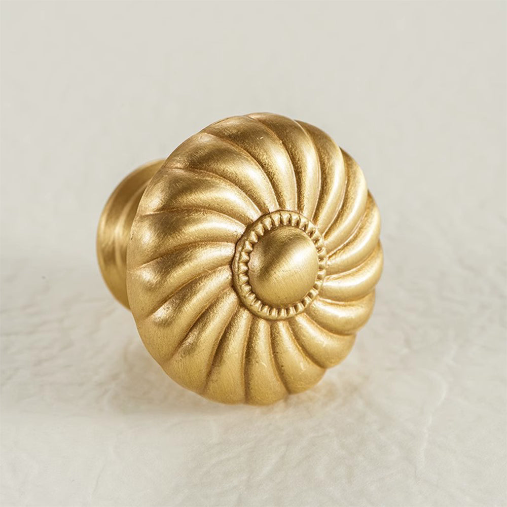 Elegant Brass Shell Dresser Handles