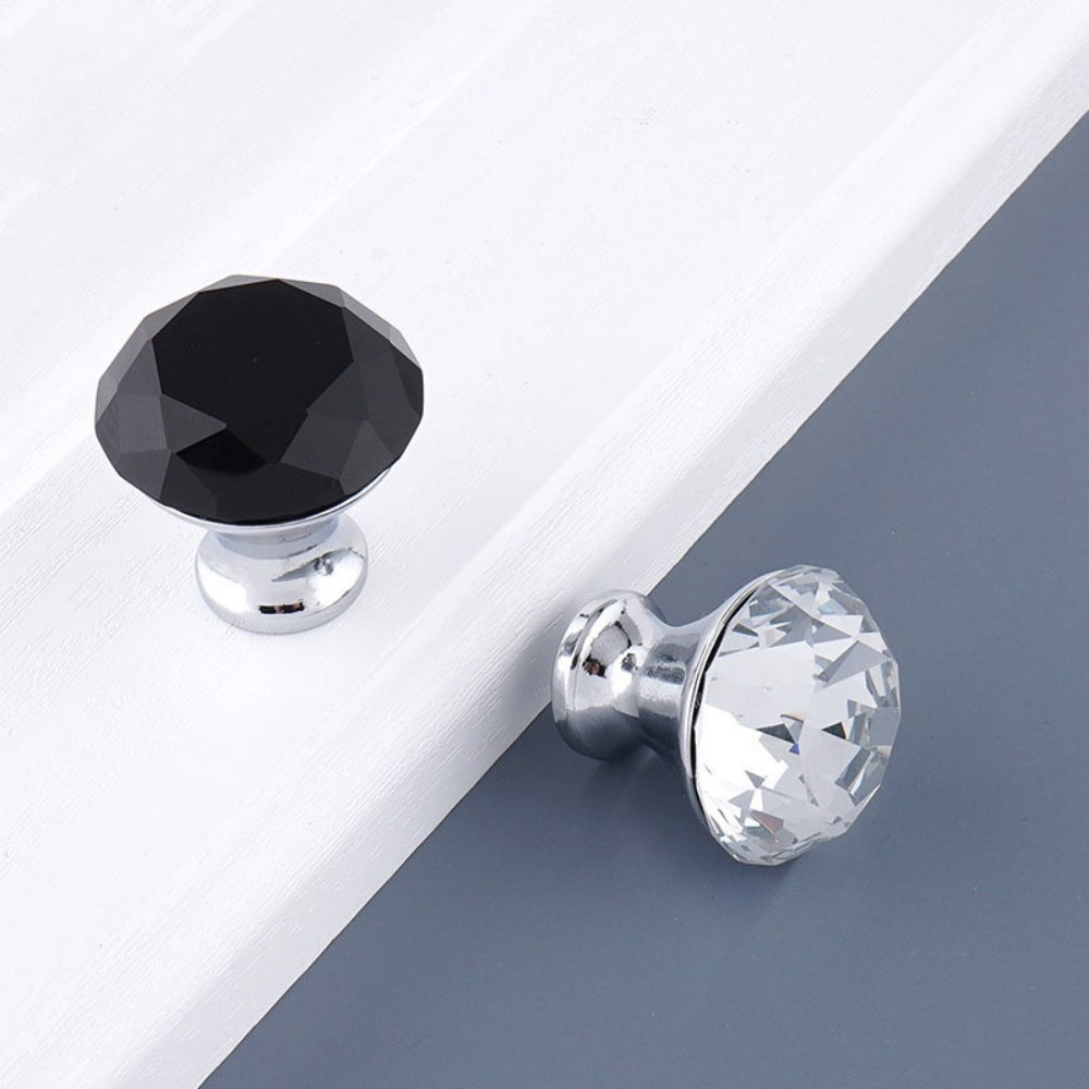 Luxury Crystal Chrome Cupboard Handles