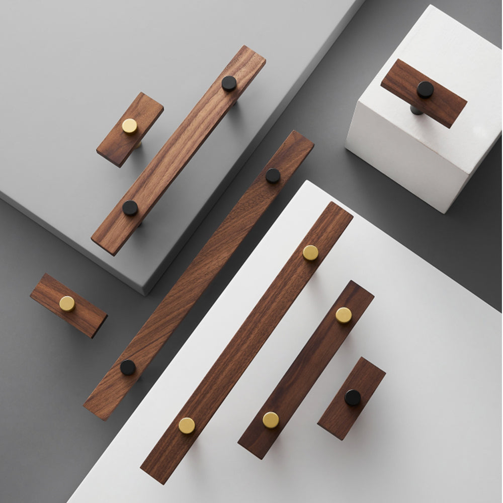 Black Walnut Square Cabinet Bar Handles