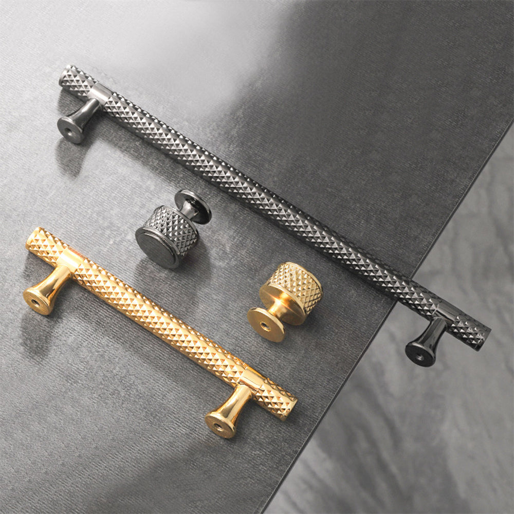 Solid Zinc Alloy Titanium Black Gold Door Handles