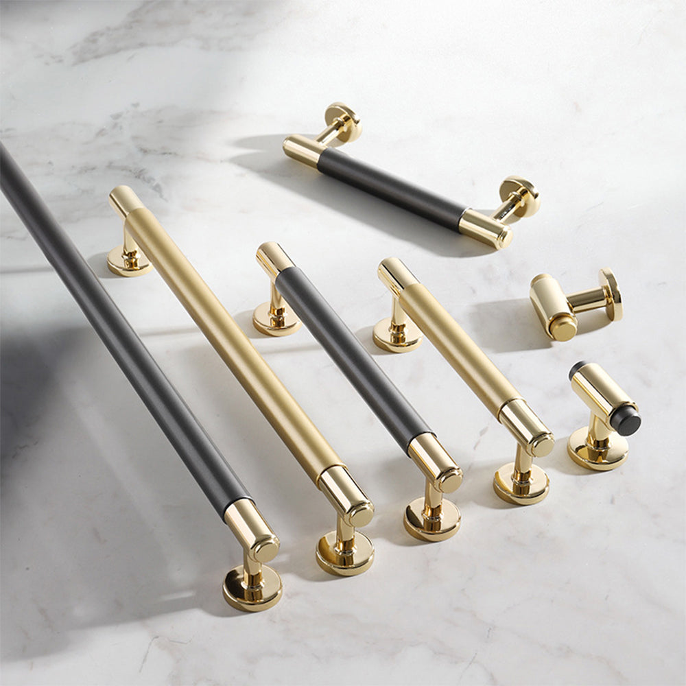 Modern Aluminium Alloy Two Toned Cabinet Handles
