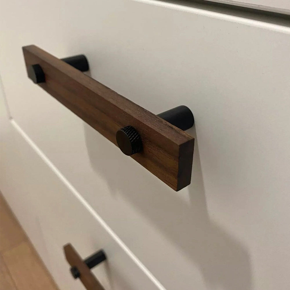 Black Walnut Square Cabinet Bar Handles