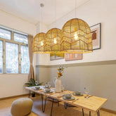 Handmade Basket Rattan Pendant Light Shades -Homdiy