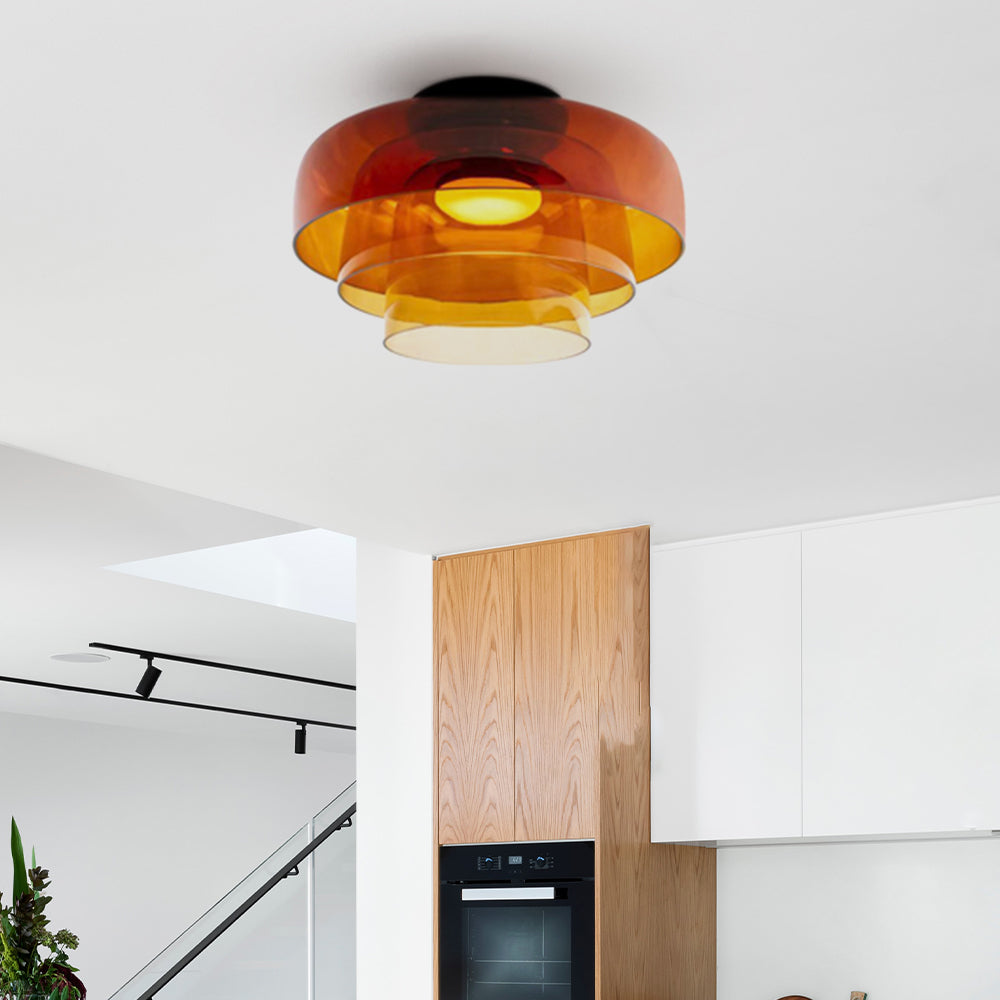 Medieval Simple Multi-Layer Glass Ceiling Light