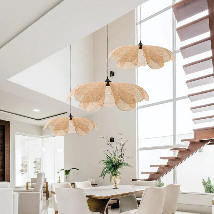 Vintage Rattan Kitchen Island Pendant Lights
