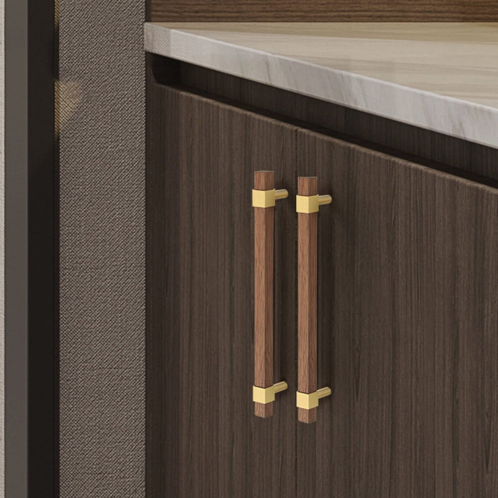 Black Walnut Square Cabinet Handles