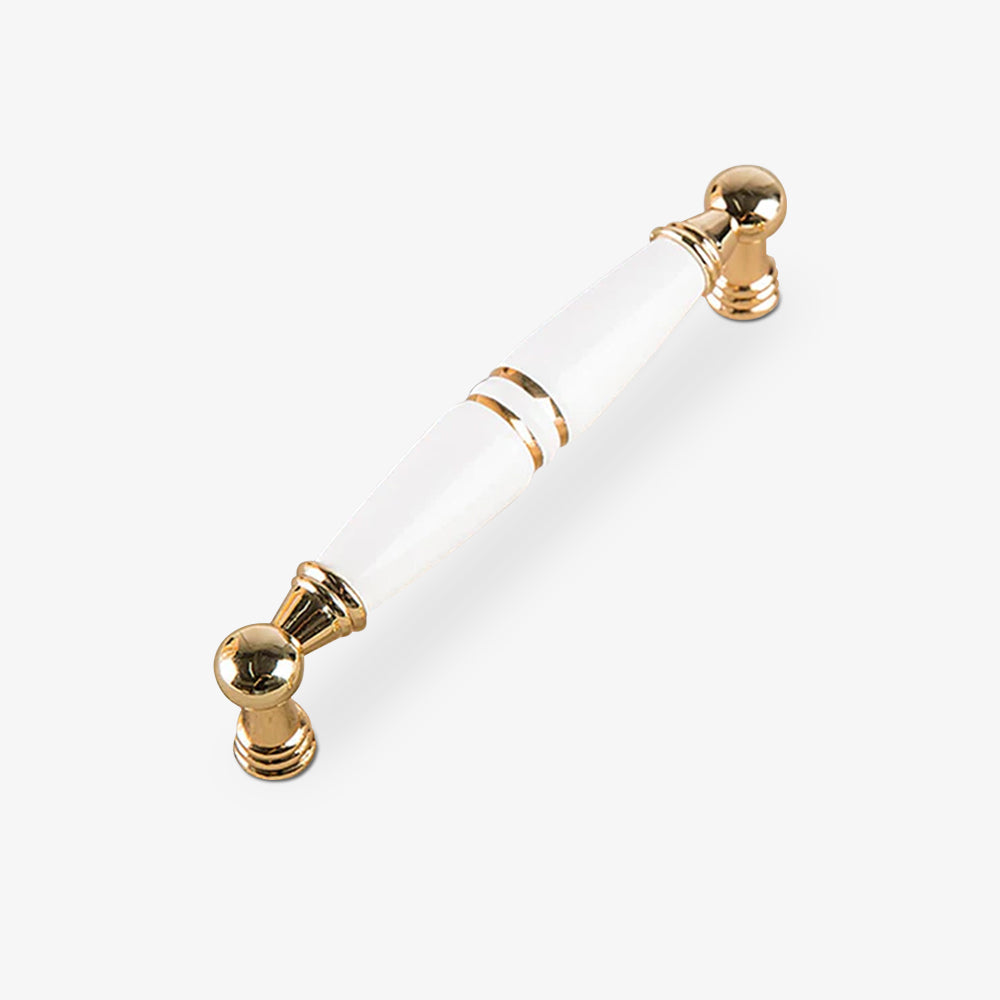 Polished Gold Ceramic Bow Handles