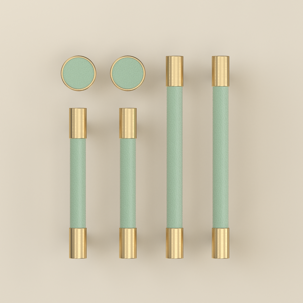 Colorful Leather Bar Cabinet Handles