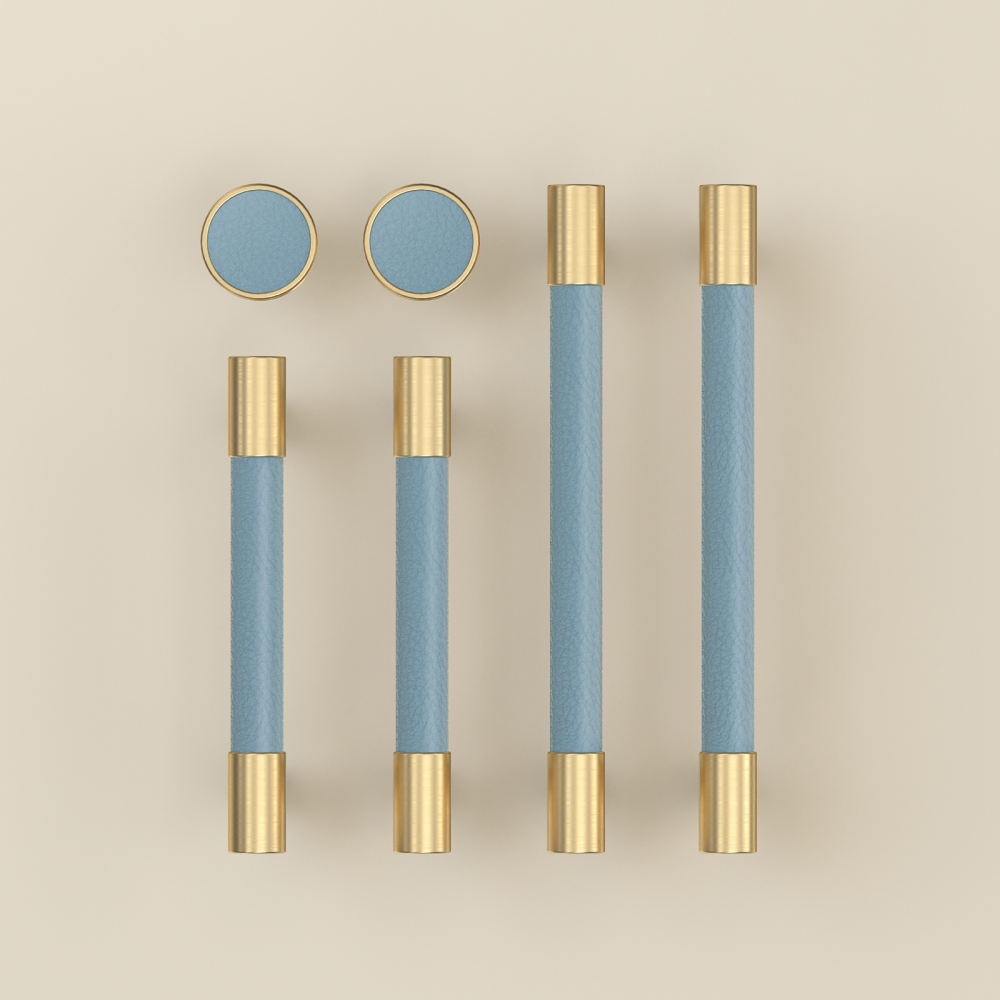 Colorful Leather Bar Cabinet Handles