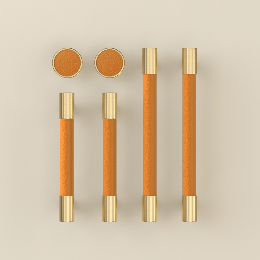Colorful Leather Bar Cabinet Handles