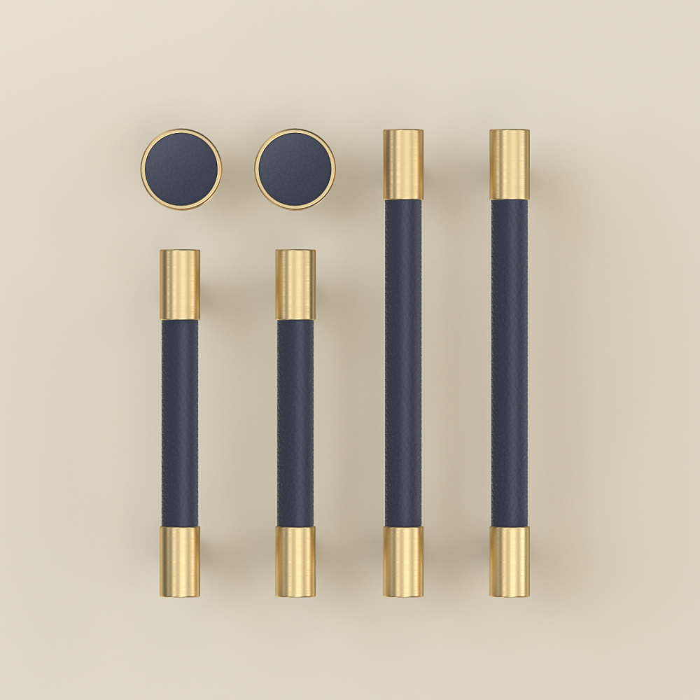 Colorful Leather Bar Cabinet Handles