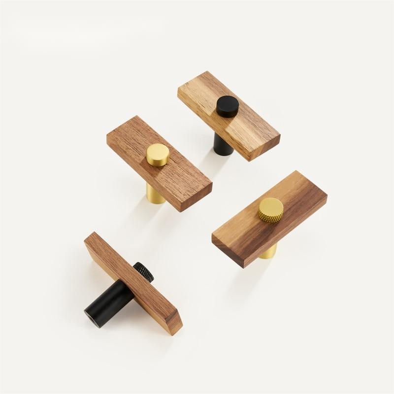 Black Walnut Square Cabinet Bar Handles