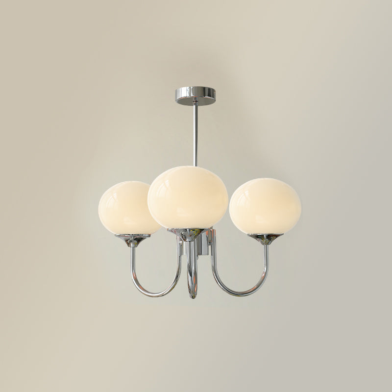 Bubble Pink Glass Marshmallow Chandelier -Homdiy