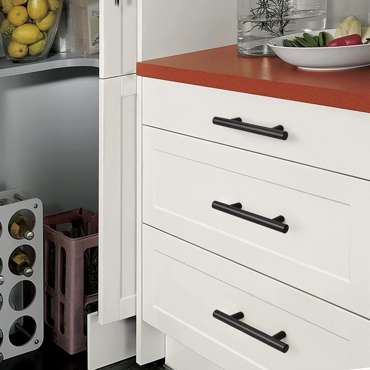 Black Stainless Steel Bar Handles