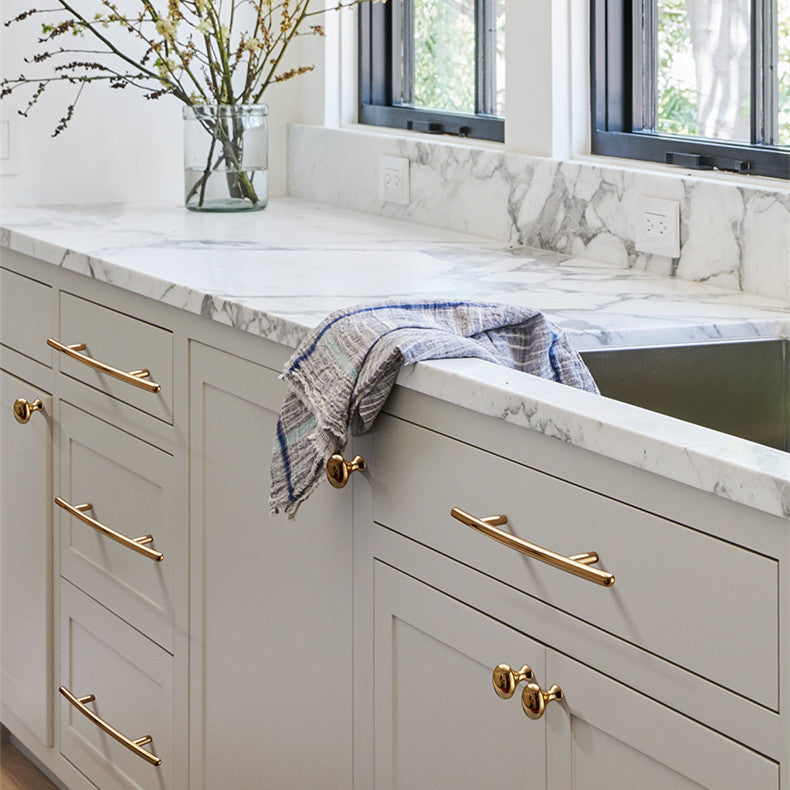 Polished Brass Long Bar Pull Handles