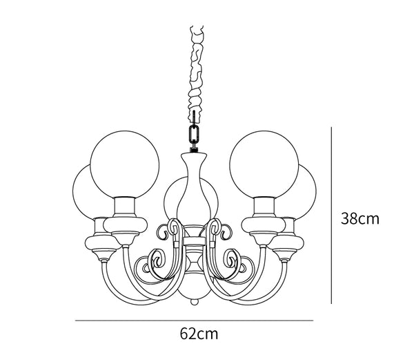 Modern Bubble Art Green Chandelier Light