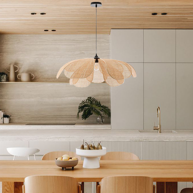 Vintage Rattan Kitchen Island Pendant Lights
