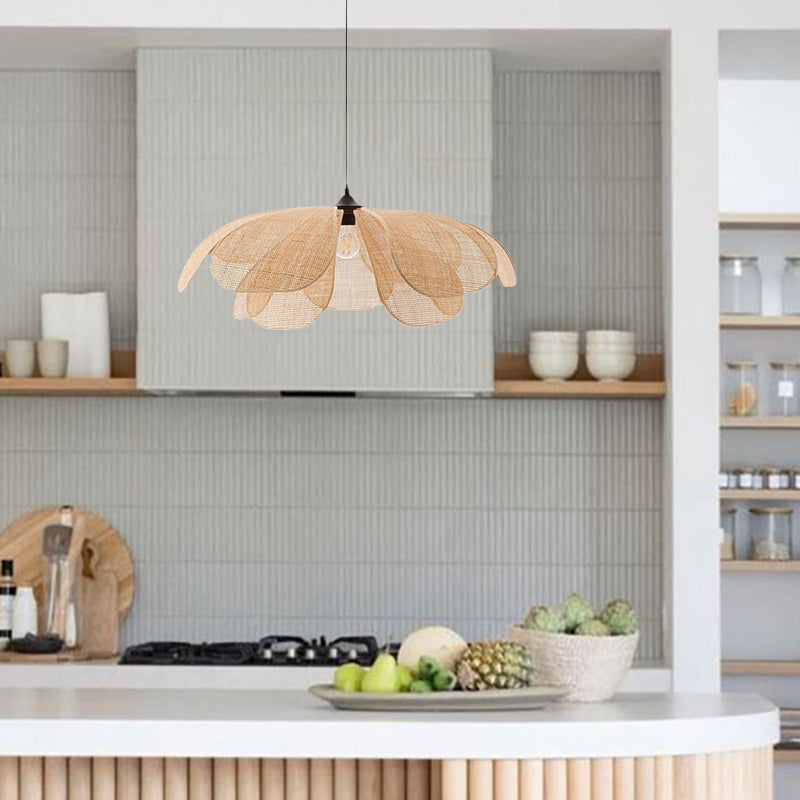 Vintage Rattan Kitchen Island Pendant Lights