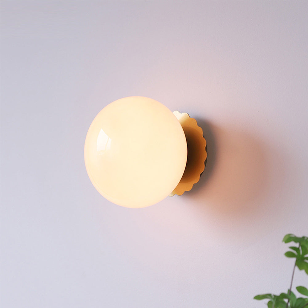 Vintage Glass Shade Wall Sconce