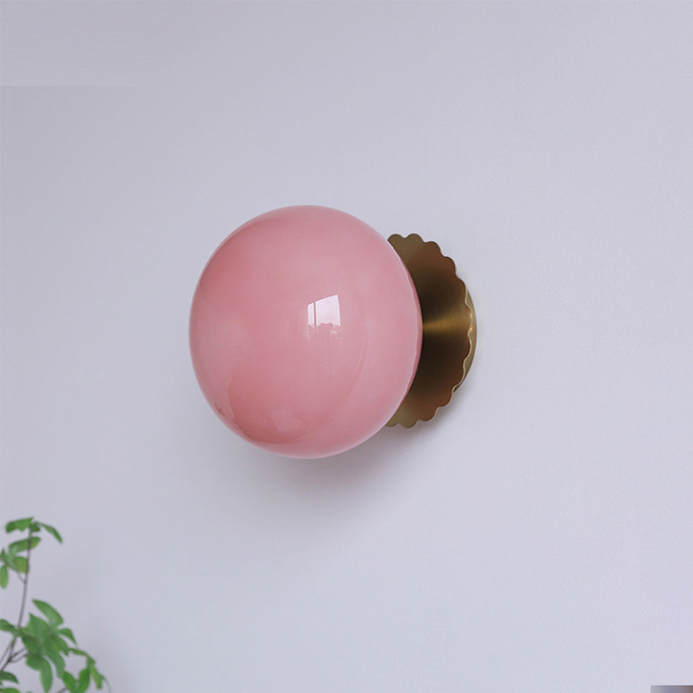 Vintage Glass Shade Wall Sconce