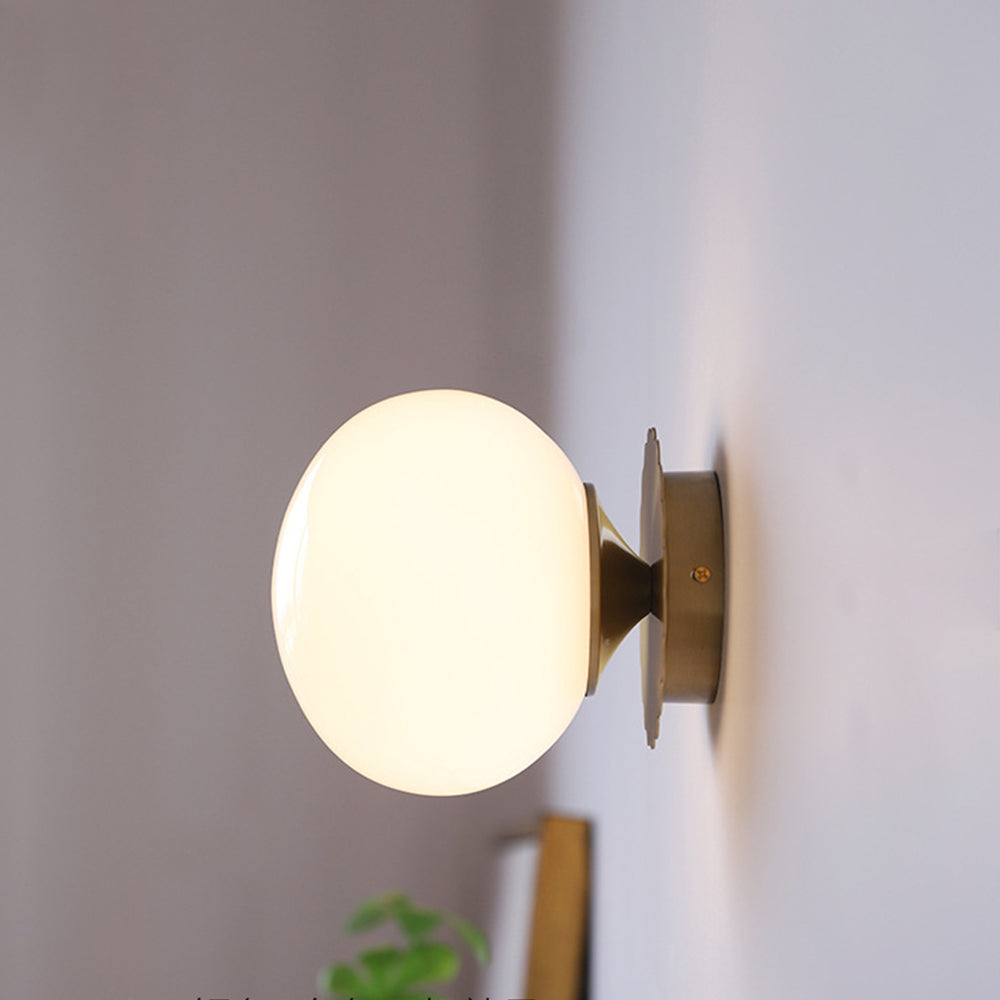 Vintage Glass Shade Wall Sconce