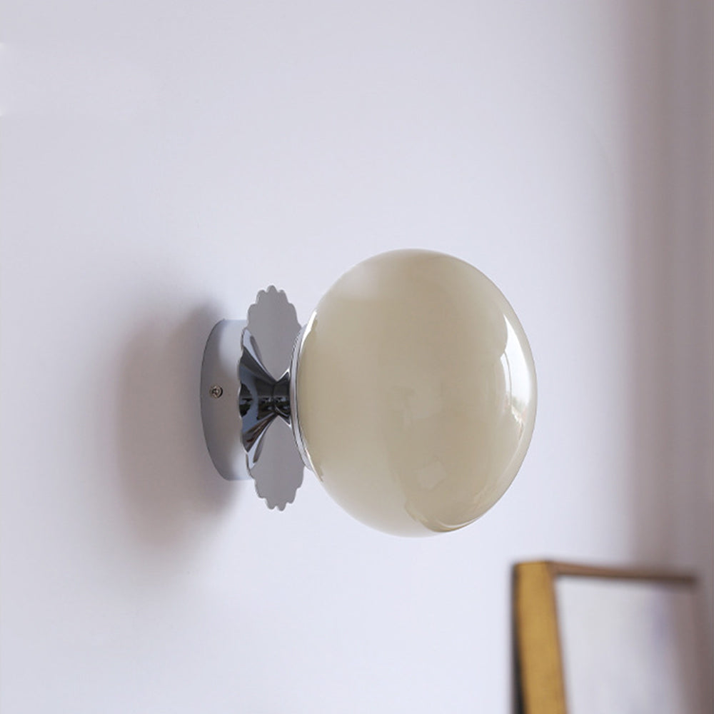 Vintage Glass Shade Wall Sconce