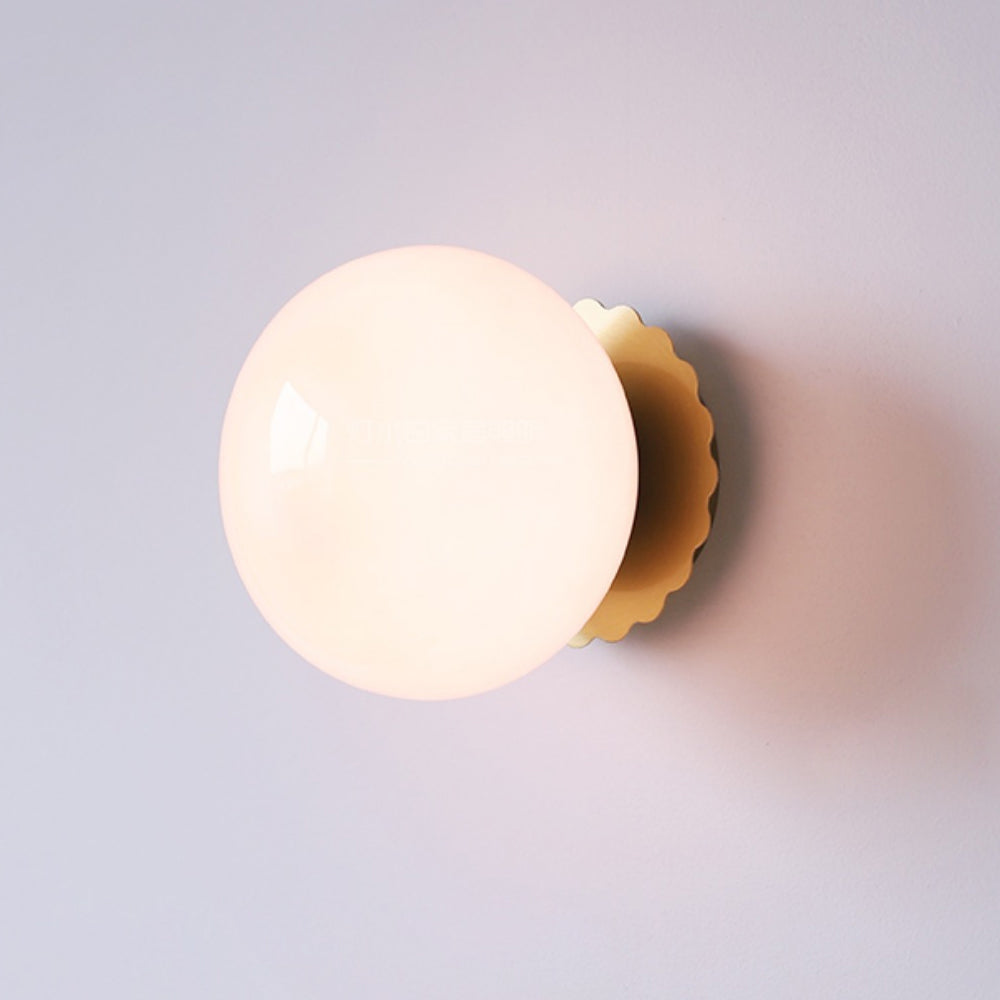 Vintage Glass Shade Wall Sconce