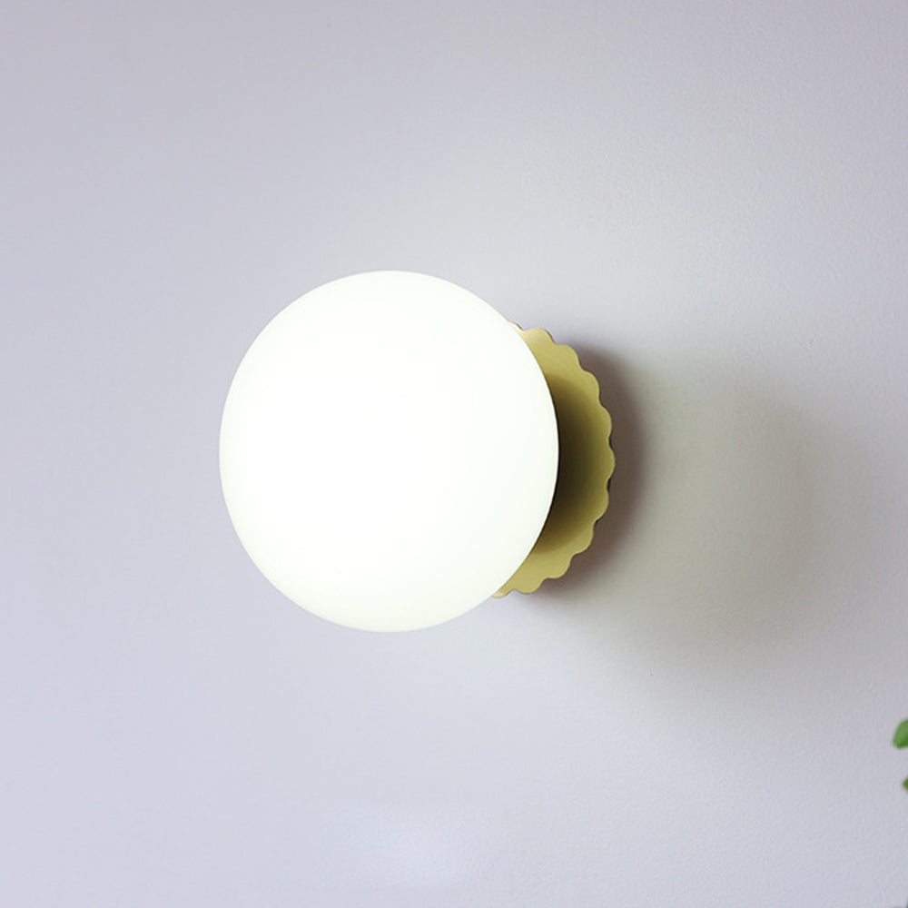 Vintage Glass Shade Wall Sconce