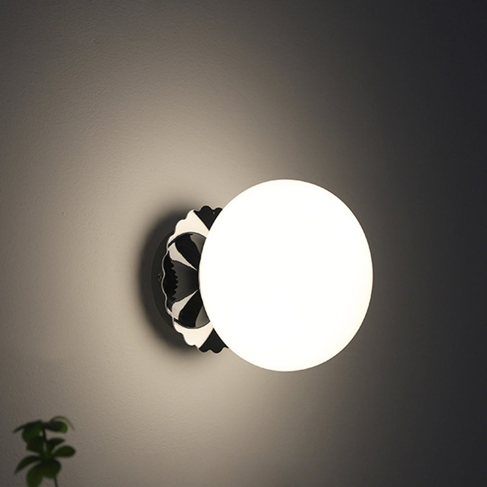 Vintage Glass Shade Wall Sconce