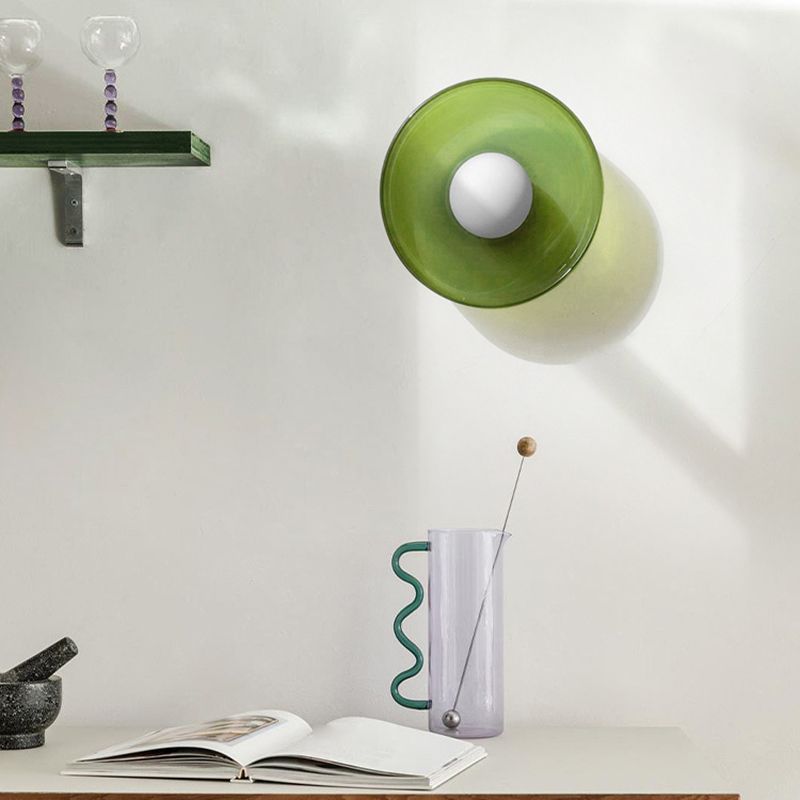 Modern Glass Round Glass Ceiling Light