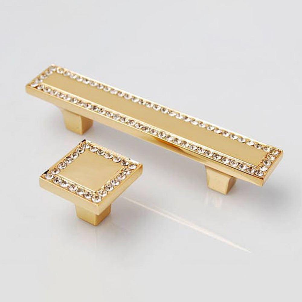 Crystal Square Cabinet Handles
