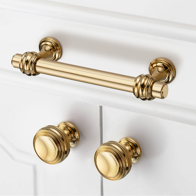 GoldenwarmUK Brushed Gold Industrial Kitchen Cabinet Pulls And Handles