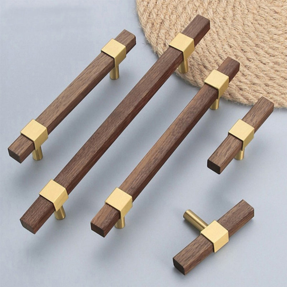 Black Walnut Square Cabinet Handles