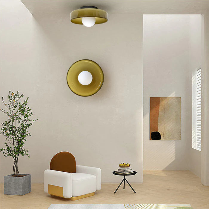 Modern Glass Round Glass Ceiling Light