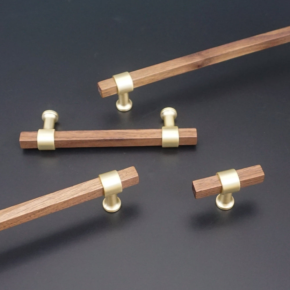 Black Walnut Square Cabinet Handles