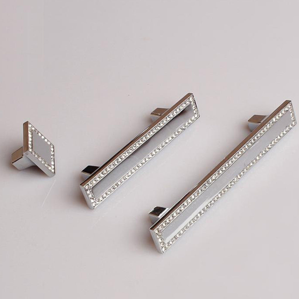 Crystal Square Cabinet Handles