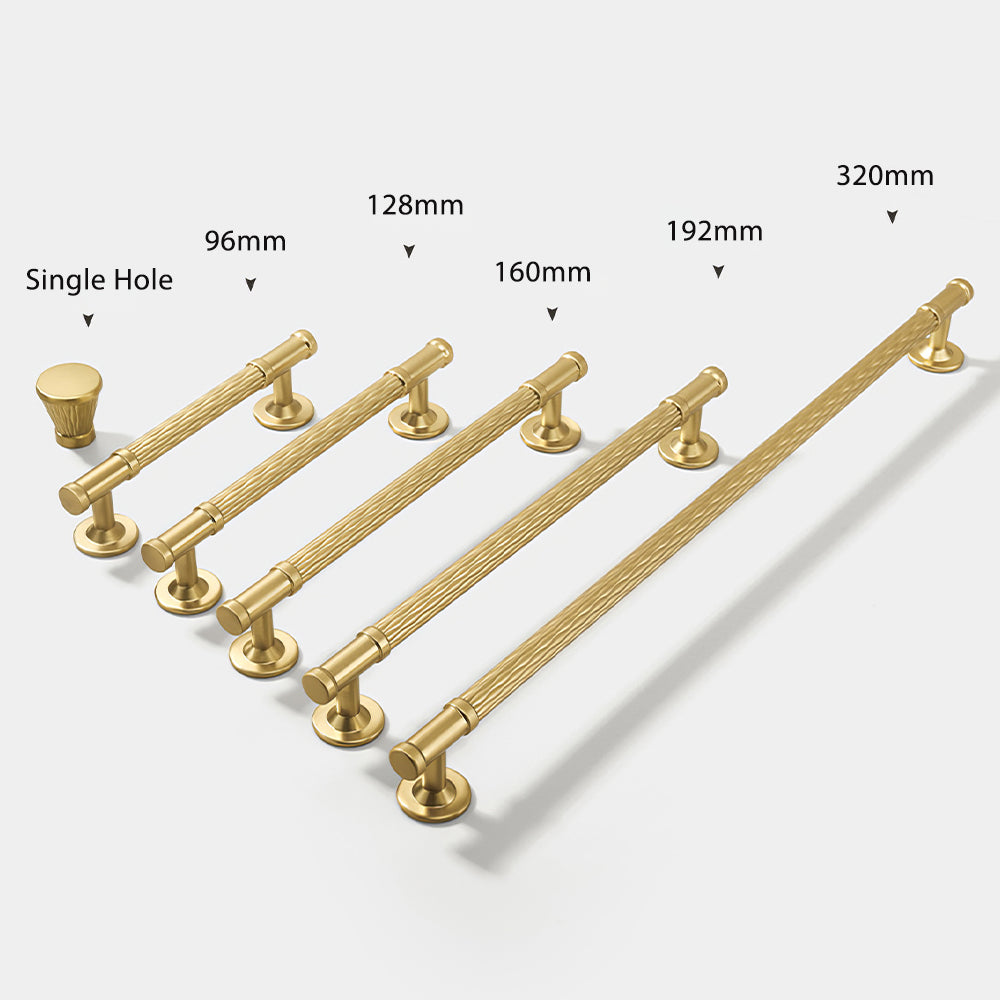 Fashionable Gold Textured Kitchen Cabinet Handles