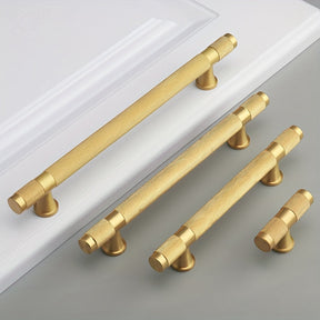 Solid Brass Knurled Cupboard Bar Handles