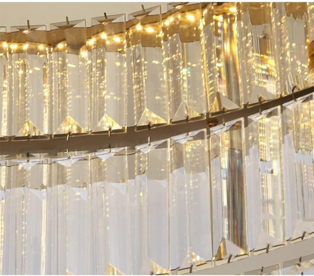 Gold Circle Crystal Bedroom Ceiling LED Lighting