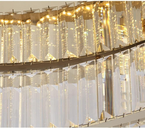 Gold Circle Crystal Bedroom Ceiling LED Lighting