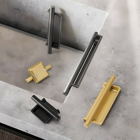 Simple Aluminum Alloy Recessed Concealed Cabinet Handles