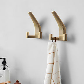 Modern Fluted Zinc Alloy Double Wall Hooks