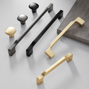 Elegant Zinc Alloy Square Cabinet Pulls and Handles