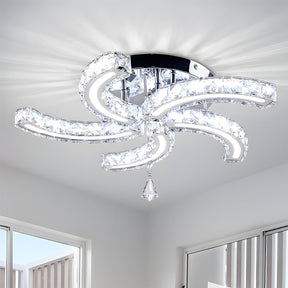 Luxury Crystal 5 Arms LED Flush Mount Ceiling Lights