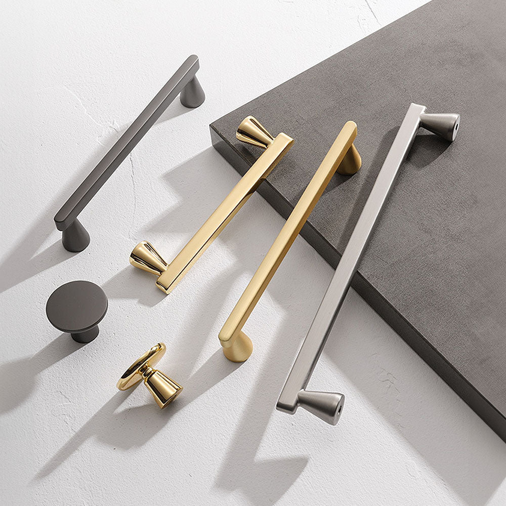 Modern Minimalist Gold and Grey Cabinet Handles