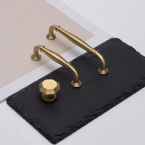 Contemporary Gold Brass Furniture Cabinet Handle And Knobs For Kitchen