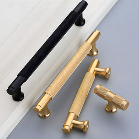 Aluminum Alloy Knurled Round Foot Cabinet Handles