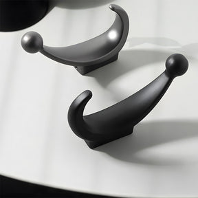 Modern Curved Zinc Alloy Wall Mounted Wall Hooks